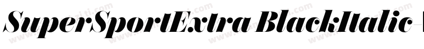 SuperSportExtra BlackItalic字体转换